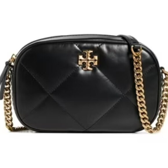 NWT ✅ Tory Burch Kira Diamond Quilt Camera Bag #154715 BLACK ✨ NWT, DUST BAG - Picture 3 of 17